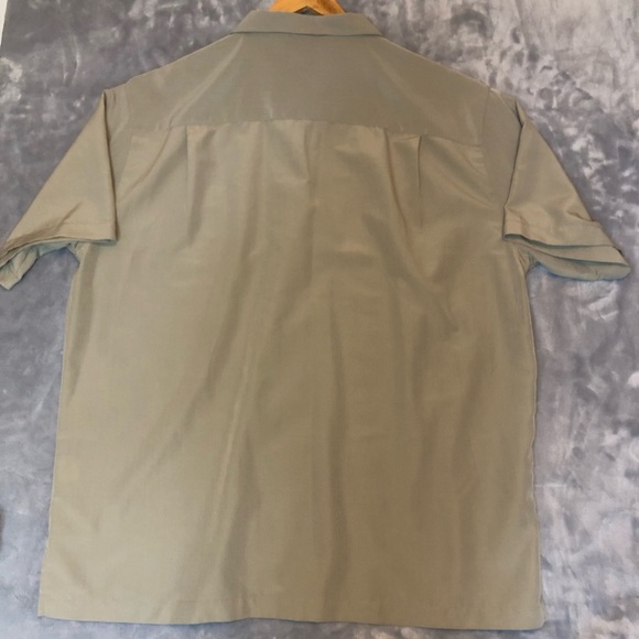 Island Republic Men's Button-down Short Sleeve Shirt, Green Size 2XL - Picture 7 of 8